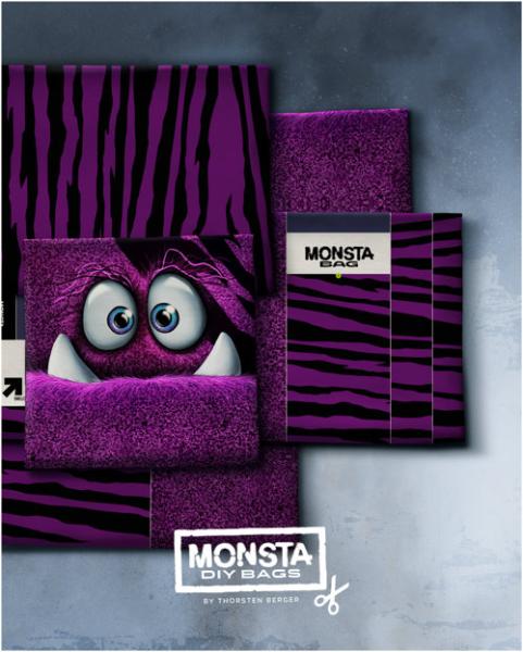 Taschenpanel ca. 1m Monsta Lila by Thorsten Berger von Swafing